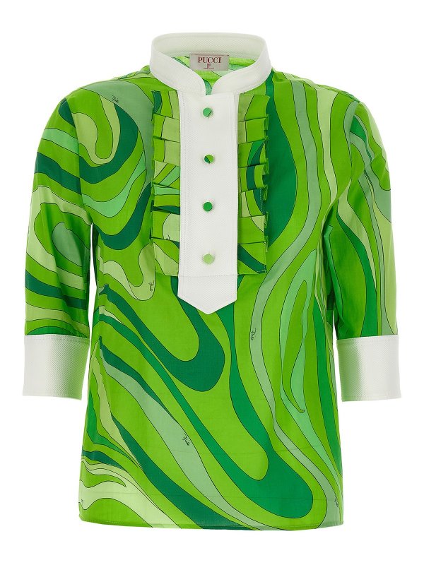 EMILIO PUCCI: Hemden - Hemd - Grün