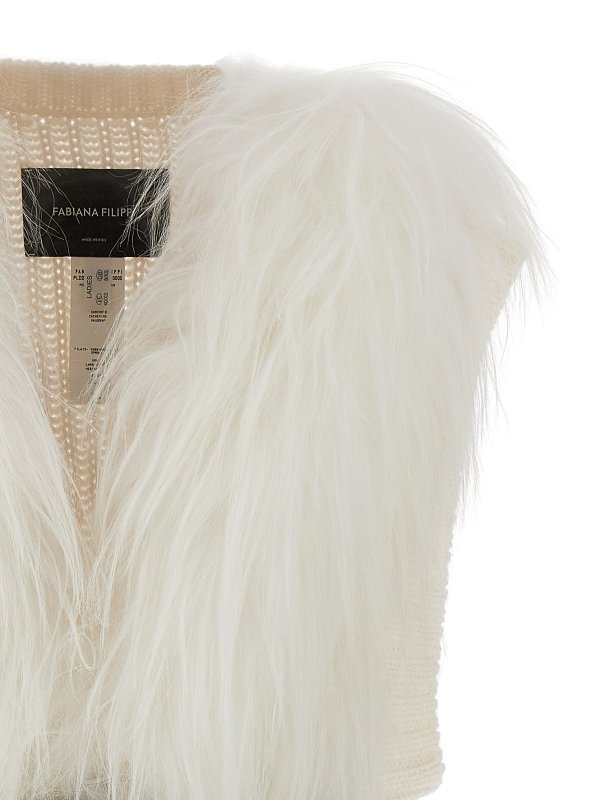 The Best Shops FABIANA FILIPPI: vests - Fur appliqu vest