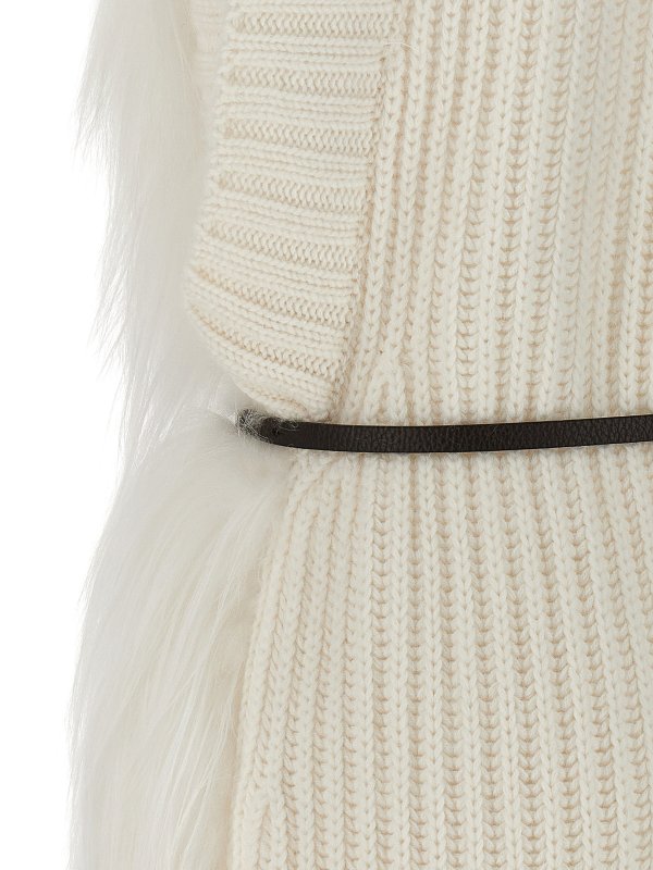 Fur appliqu vest shop online: FABIANA FILIPPI