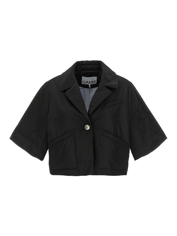 GANNI: padded jackets - Short puffer jacket