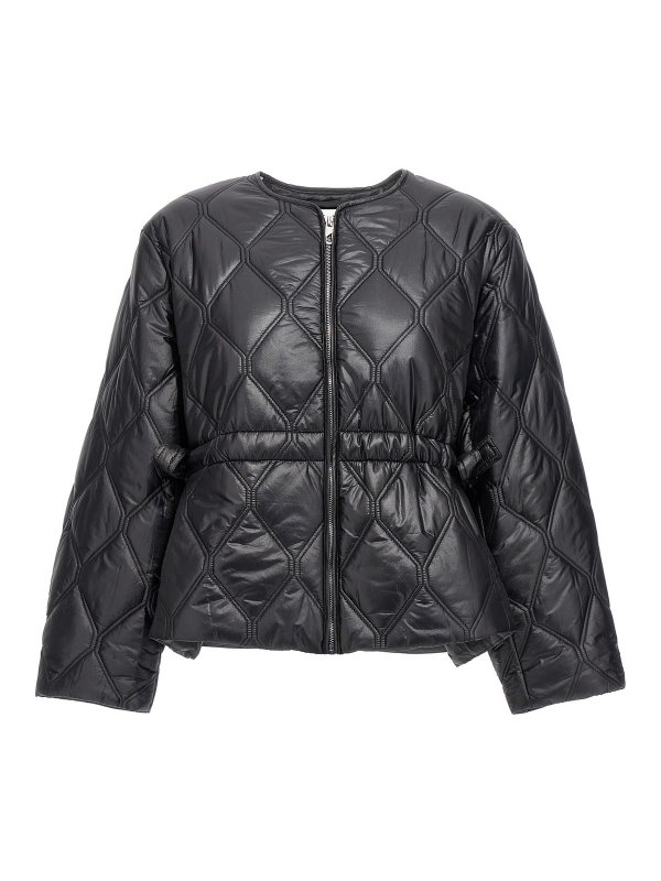 GANNI: padded jackets - Quilted puffer jacket