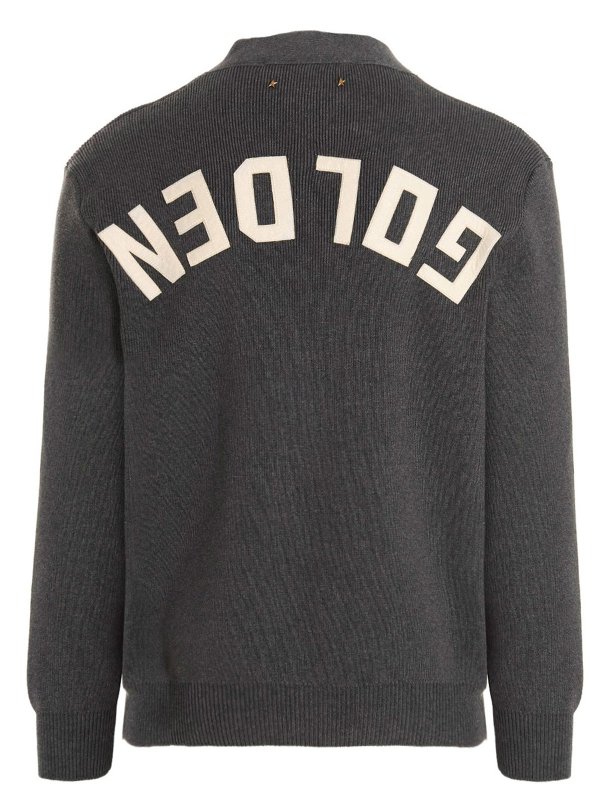 GOLDEN GOOSE: cardigans online - Logo cardigan