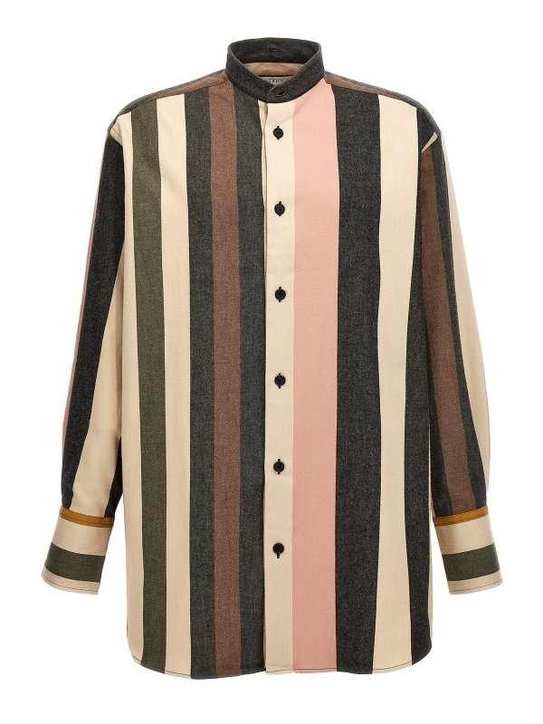 J.W. ANDERSON: camicie online - Camicia a righe con logo ricamato