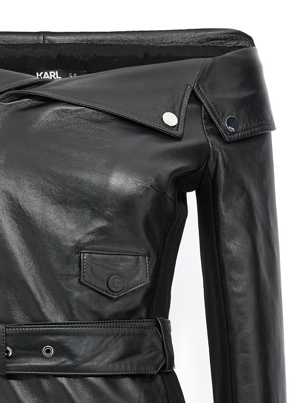 The Best Shops KARL LAGERFELD: Knielange Kleider - Knielanges Kleid - Schwarz