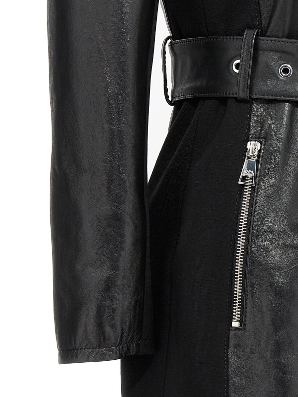 Knielanges Kleid - Schwarz shop online: KARL LAGERFELD