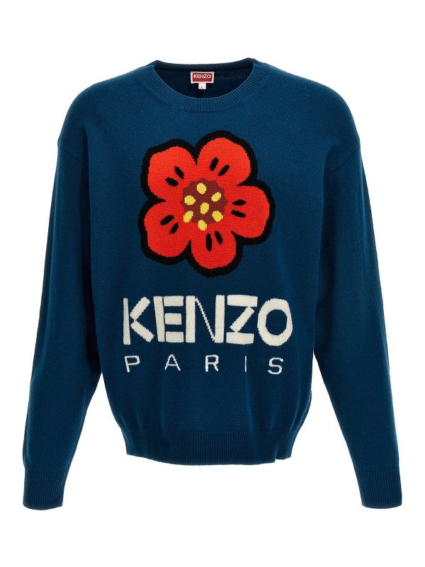 KENZO: クルーネック - クルーネック - ブルー