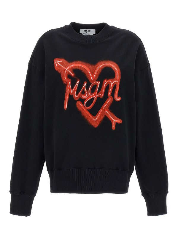 m.s.g.m.: camicie - felpa cuore msgm