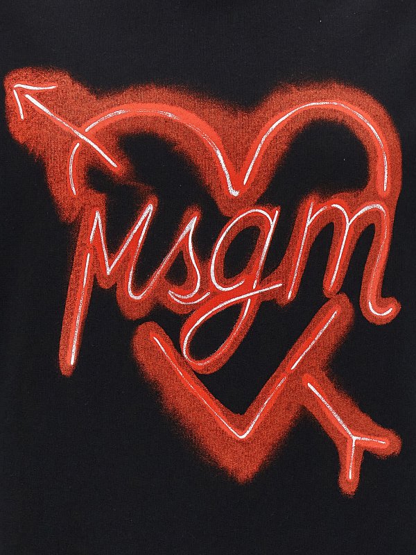 felpa cuore msgm shop online: m.s.g.m.