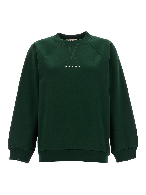 Marni: Sweatshirts & Sweaters - Logo print sweatshirt