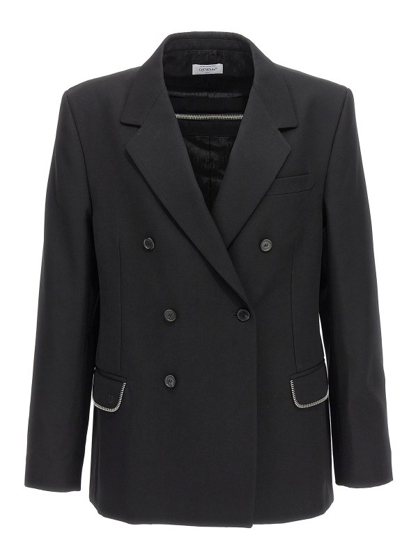 OFF-WHITE: Blazer - Blazer - Negro