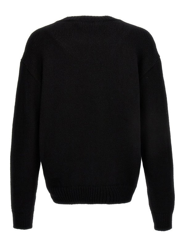 OFF-WHITE: Strickpullover mit Rundhalsausschnitt online - Rundhalspullover - Weiß