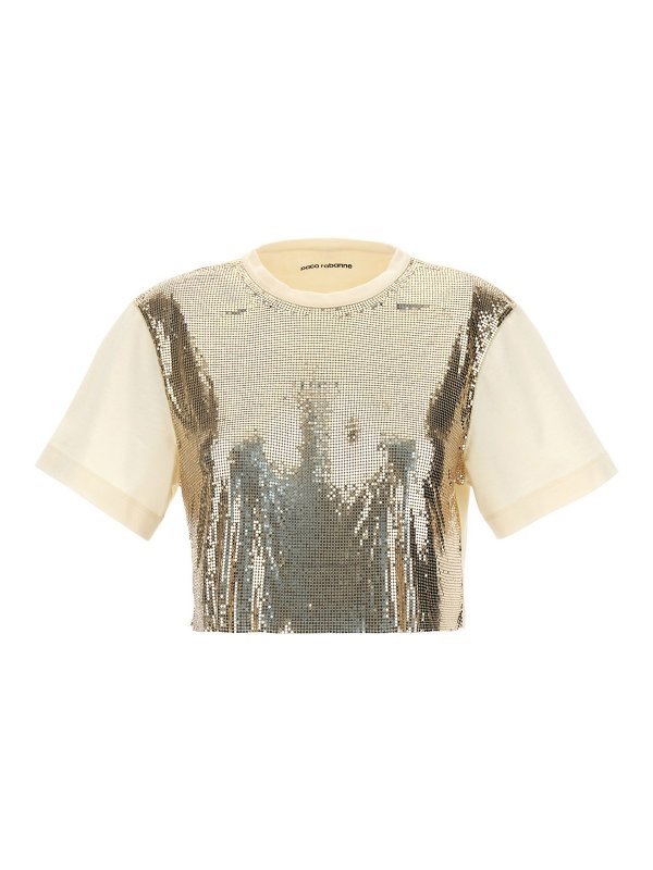 PACO RABANNE: Tops & Tank tops - Metal sequin top