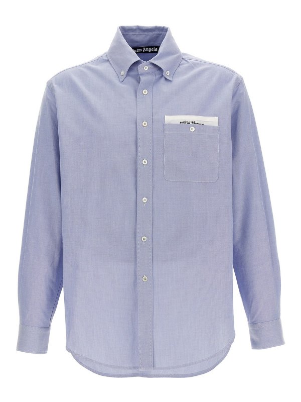 Palm Angels: Camisas - Camisa - Azul Claro