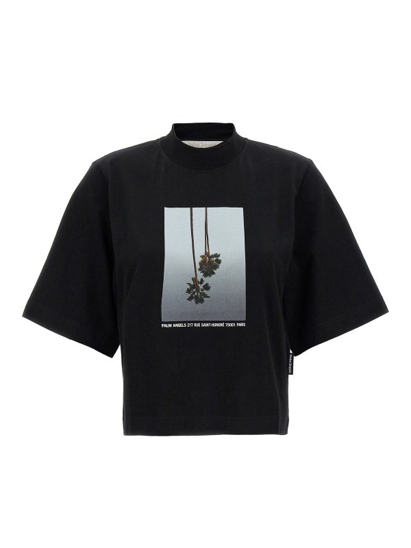 Palm Angels: Camisetas - Camiseta - Negro