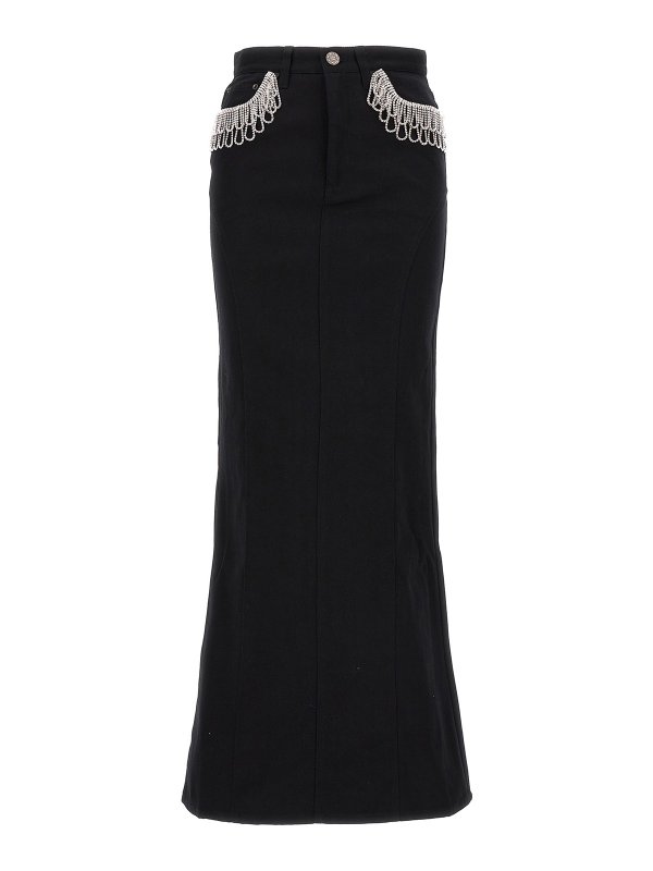 ROTATE Birger Christensen: Knee length skirts & Midi - twill maxi skirt
