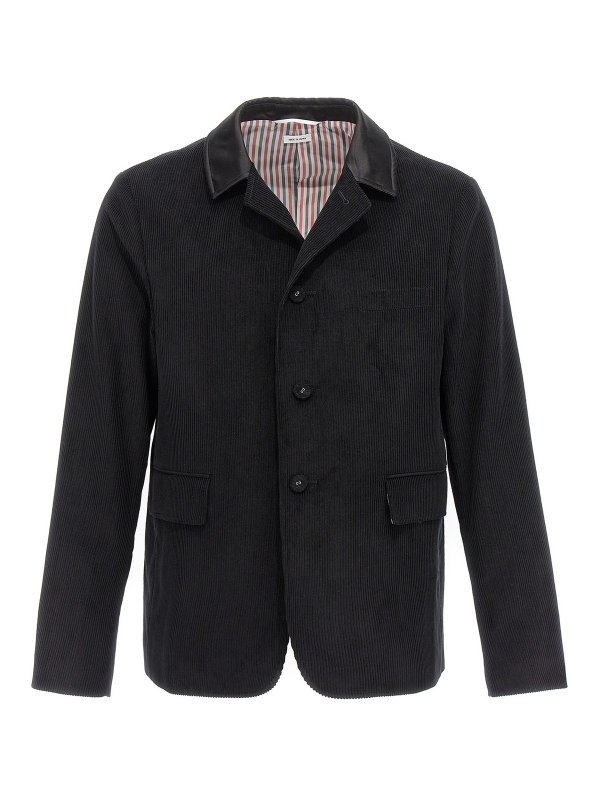 THOM BROWNE: casual jackets - Corduroy blazer jacket