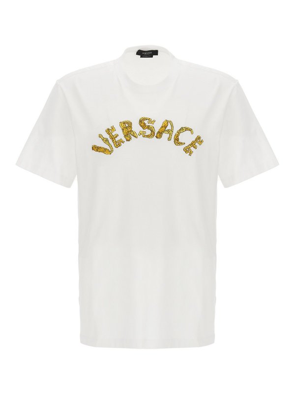 VERSACE: T-shirts - T-Shirt - Blanc