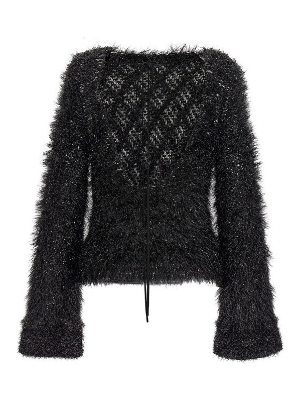 VICTORIA BECKHAM: cardigans online - Cut-out lurex sweater