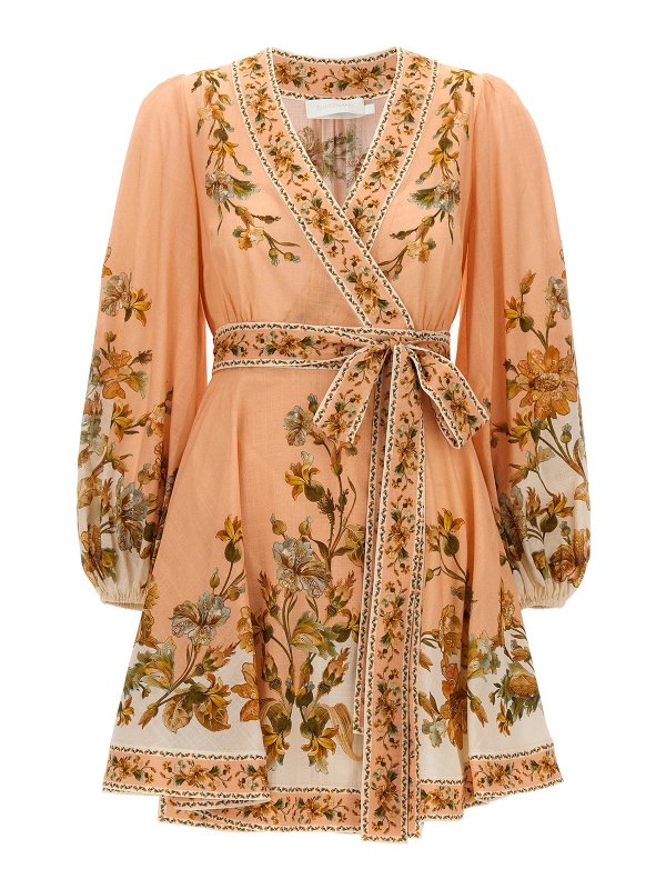 ZIMMERMANN: ニーレングスドレス - 膝丈ドレス - ヌードカラー