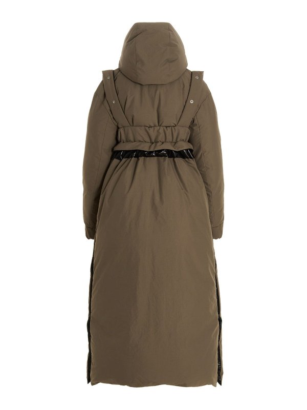 SALE!!【 】Hooded Puffer Coat♪美シルエットコート Woven Zip Front Hooded Puffer Coat For Daily Casual