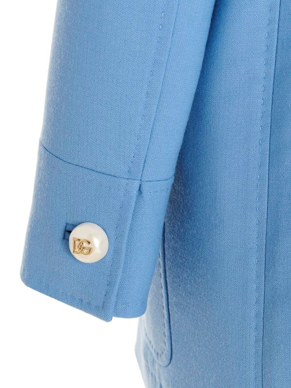 Double-breasted wool coat shop online: DOLCE & GABBANA