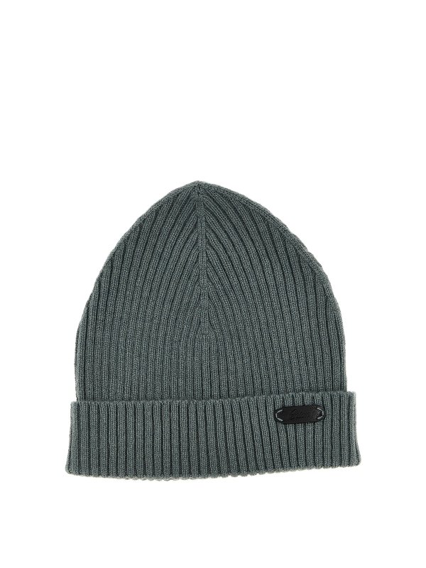 BRIONI: hats & caps - English ribbed beanie