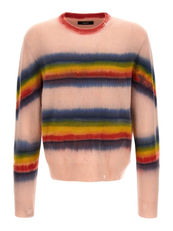 AMIRI: Suéteres con cuello pico - Suéter Cuello Redondo - Multicolor