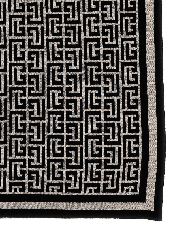 Balmain: scarves online - Monogram scarf