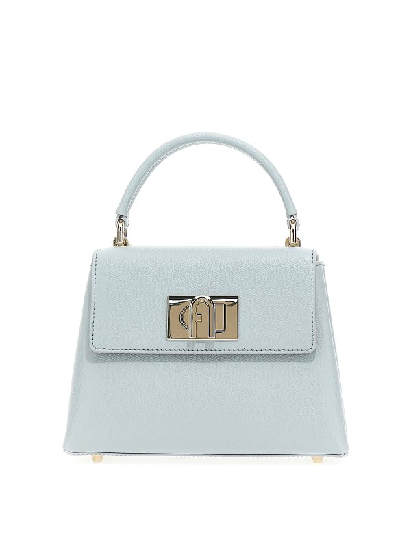 FURLA: Umhängetaschen - Shopper - Hellblau