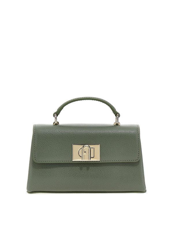 FURLA: Schultertaschen - Shopper - Grün