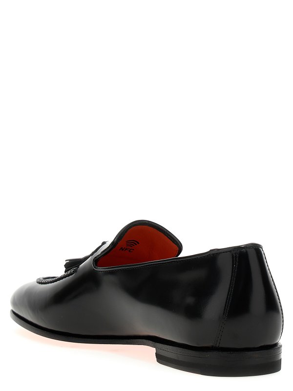 SANTONI: Mocassini e slippers online - Mocassini in pelle con nappine