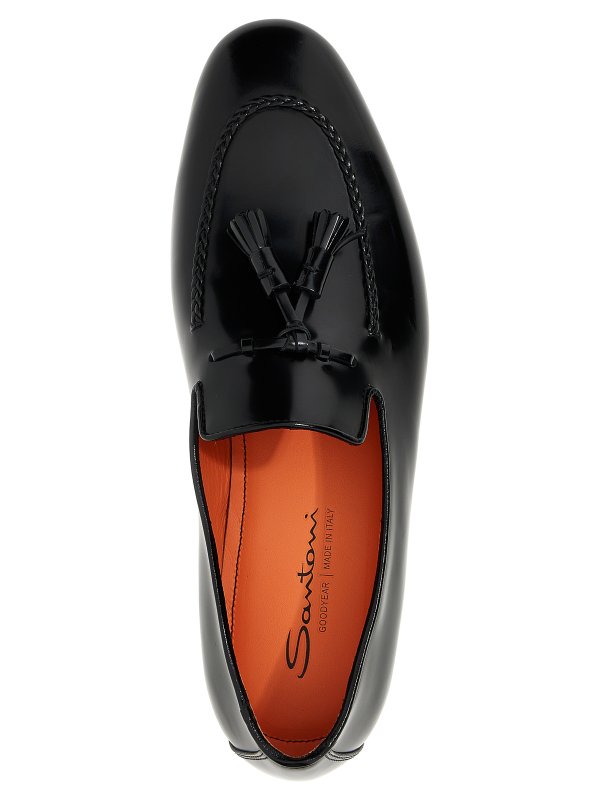 The Best Shops SANTONI: Mocassini e slippers - Mocassini in pelle con nappine