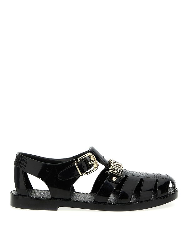 MOSCHINO: サンダル - サンダル - 黒