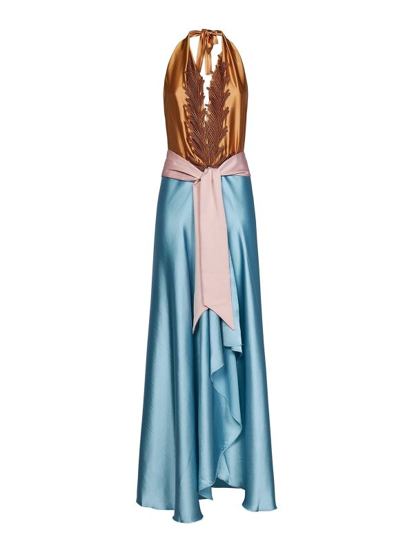 CLARA AESTAS: マキシドレス - 膝丈/ミディスカート - ブラウン