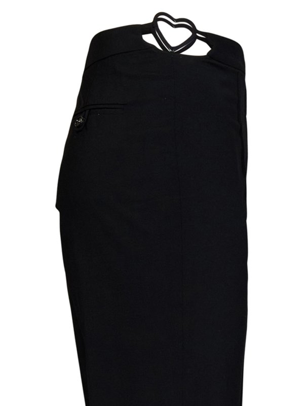 The Best Shops NENSI DOJAKA: casual trousers - Black stretch virgin wool cigarette trousers