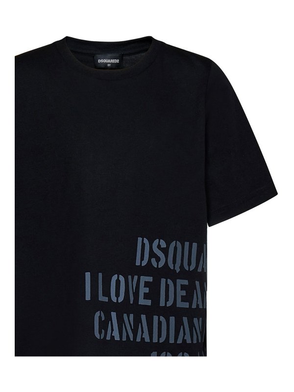 DSQUARED2: t-shirts - Unisex t-shirt for kids in black cotton