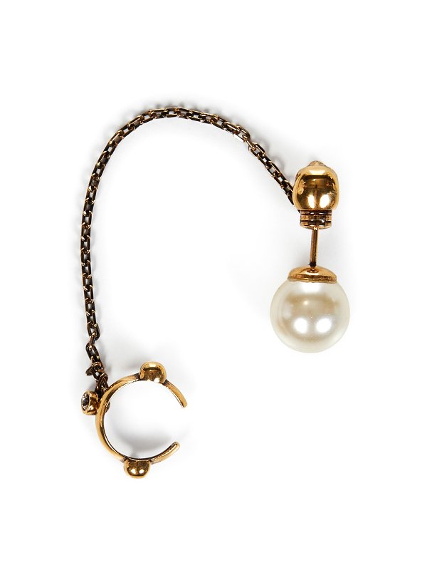 ALEXANDER MCQUEEN: Ohrringe - Ohrring - Weiß