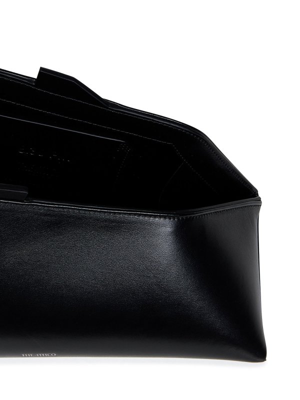 The Attico buy online Pochette oversize in pelle di vitello nera