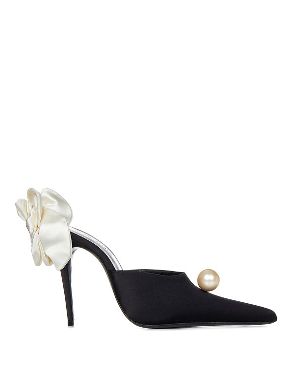 MAGDA BUTRYM: sabot - Sabot a punta in raso nero