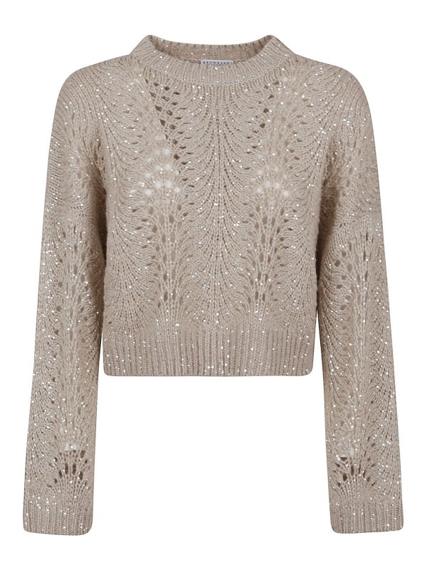 BRUNELLO CUCINELLI: クルーネック - クルーネック - ベージュ