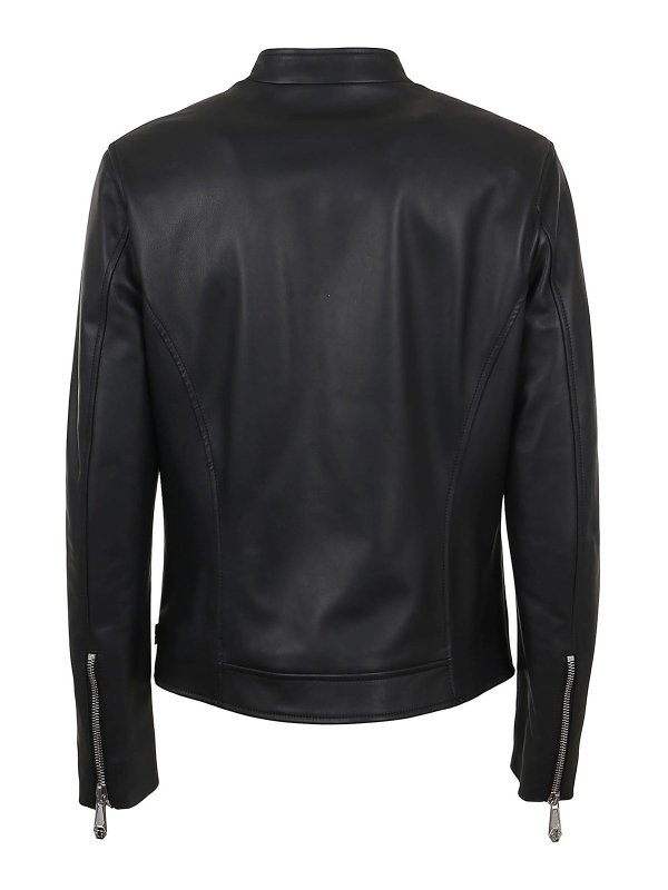 PHILIPP PLEIN: casual jackets online - Leather moto jacket