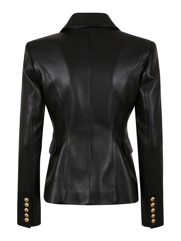 Balmain: Lederjacken online - Lederjacke - Schwarz