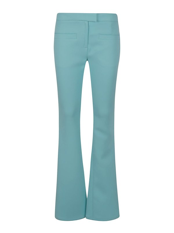 Courreges: casual trousers - Twill corolla pants