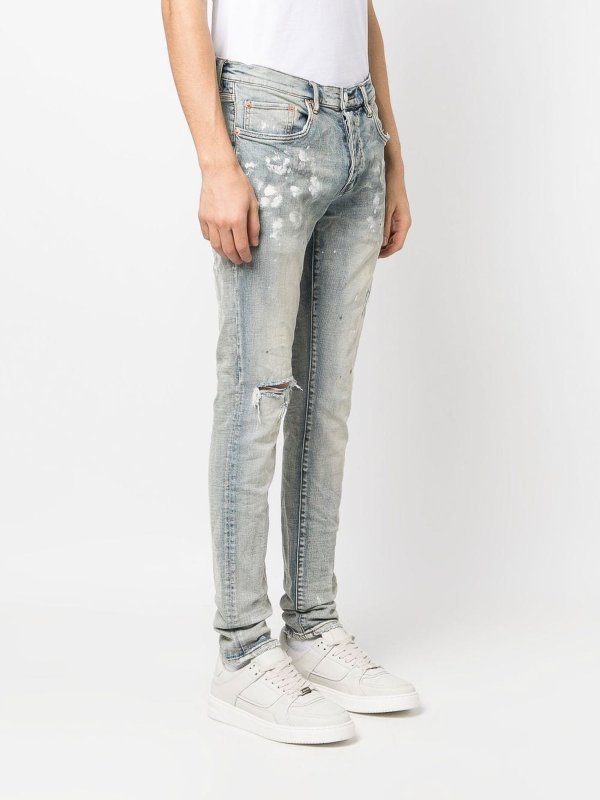 The Best Shops PURPLE BRAND: ストレートジーンズ - ストレートジーンズ - ライトウォッシュ