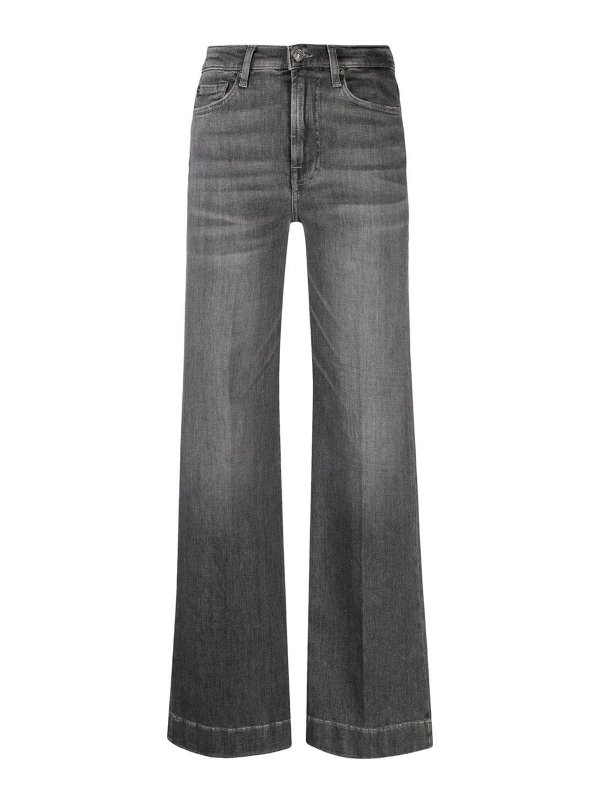 7 FOR ALL MANKIND: ストレートジーンズ - ストレートジーンズ - グレー