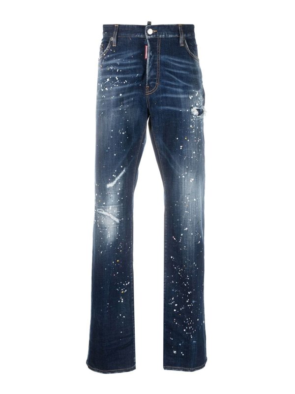 DSQUARED2: Straight Leg Jeans - Straight Leg Jeans - Dunkelblau