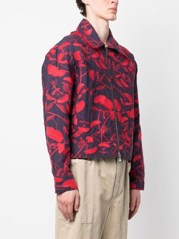 ANDERSSON BELL buy online Flower embroidery zip-up jacket