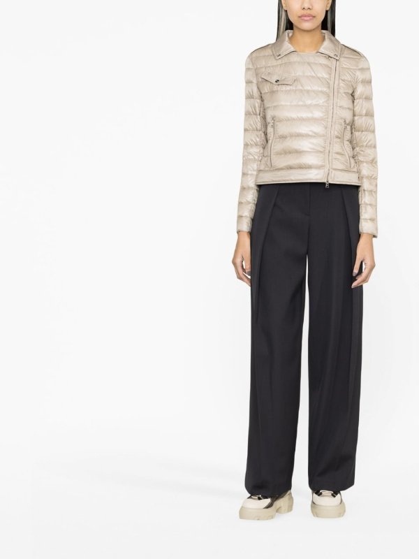 HERNO: padded jackets online - Nylon ultralight biker jacket