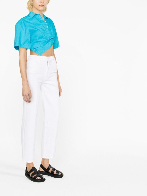 The Best Shops Mother: ストレートジーンズ - ストレートジーンズ - 白