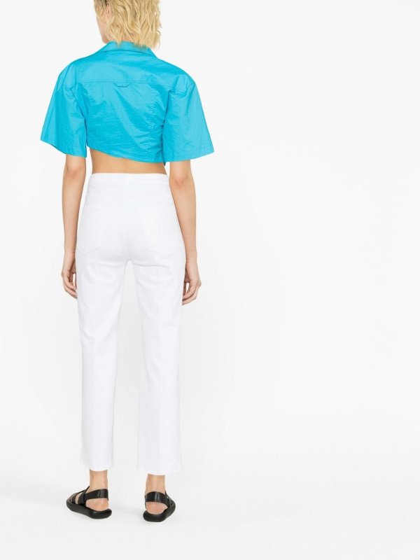 ストレートジーンズ - 白 shop online: Mother